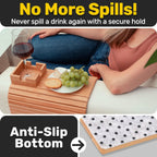 Sofa Cup Holder Bamboo Space-Saving 41.5 x 34 cm
