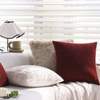 Sofa Cushion Cover Quilted Linen-Look Cotton Blend Machine Washable