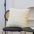 Sofa Cushion Cover Quilted Linen-Look Cotton Blend Machine Washable