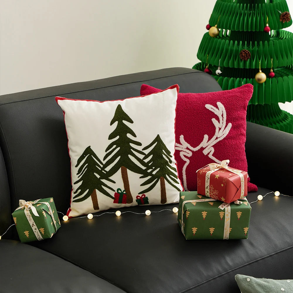 Sofa Cushion Hand-Embroidered & Removable Cover