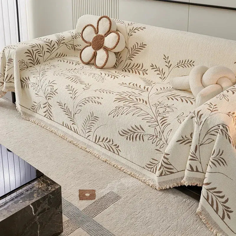 Sofa Protector Chenille Jacquard Non-Slip Machine Washable