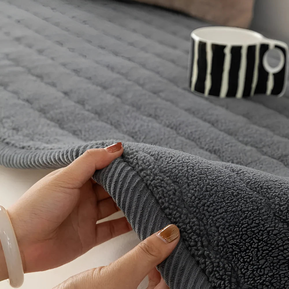 Sofa Protector Quilted Plush Non-Slip Back & Machine Washable