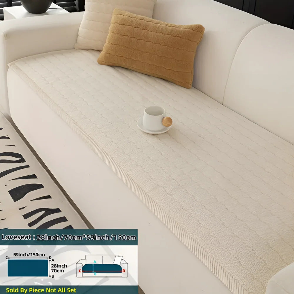 Sofa Protector Quilted Plush Non-Slip Back & Machine Washable