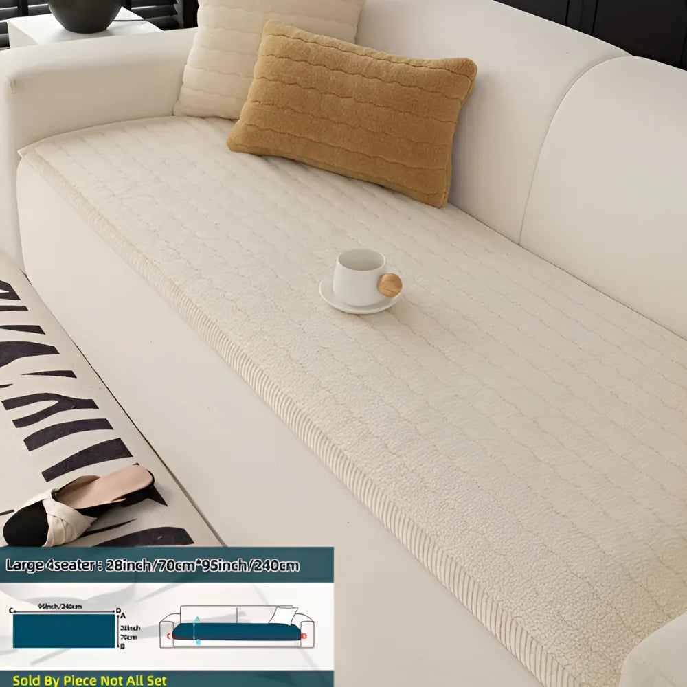 Sofa Protector Quilted Plush Non-Slip Back & Machine Washable