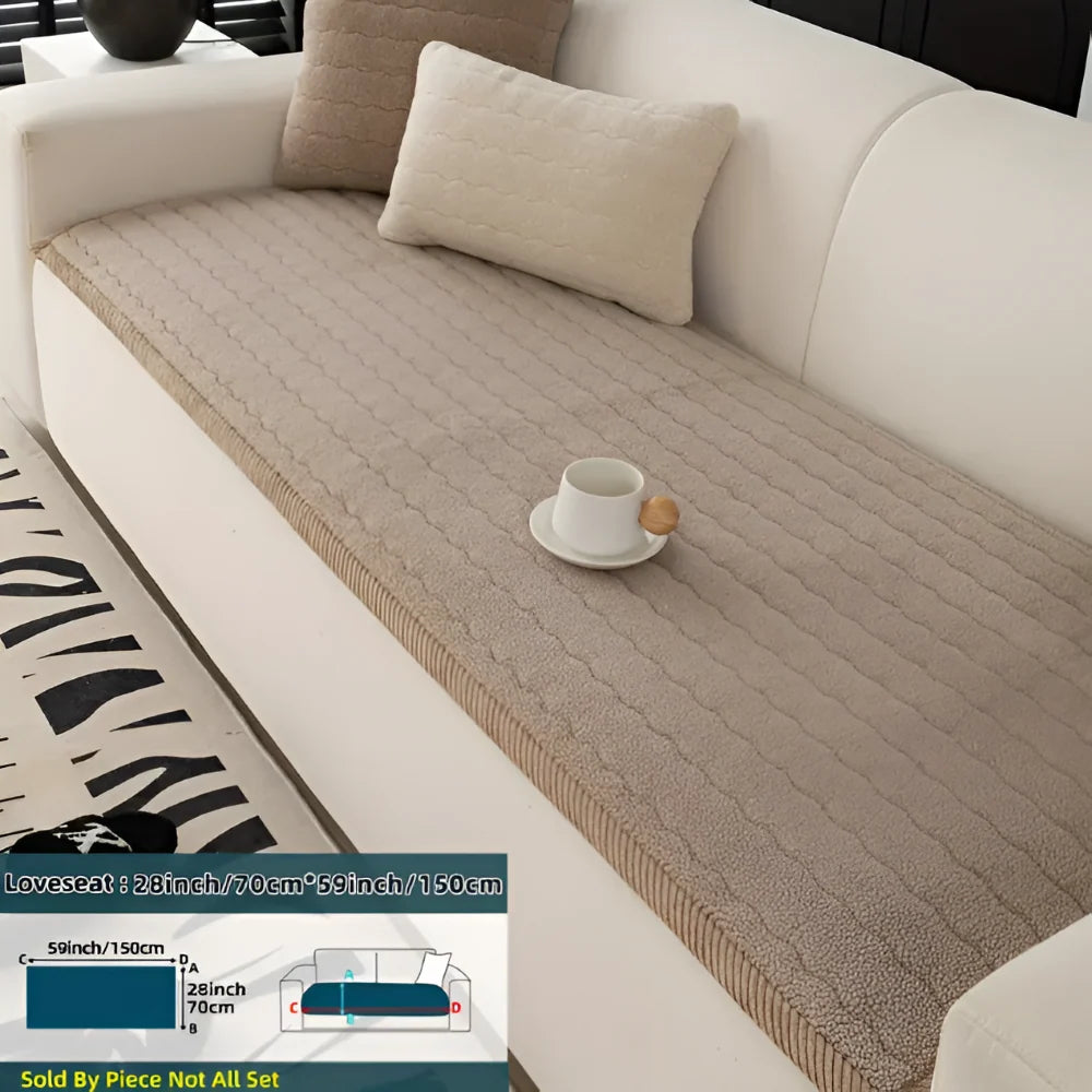 Sofa Protector Quilted Plush Non-Slip Back & Machine Washable