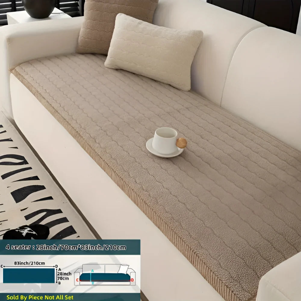Sofa Protector Quilted Plush Non-Slip Back & Machine Washable
