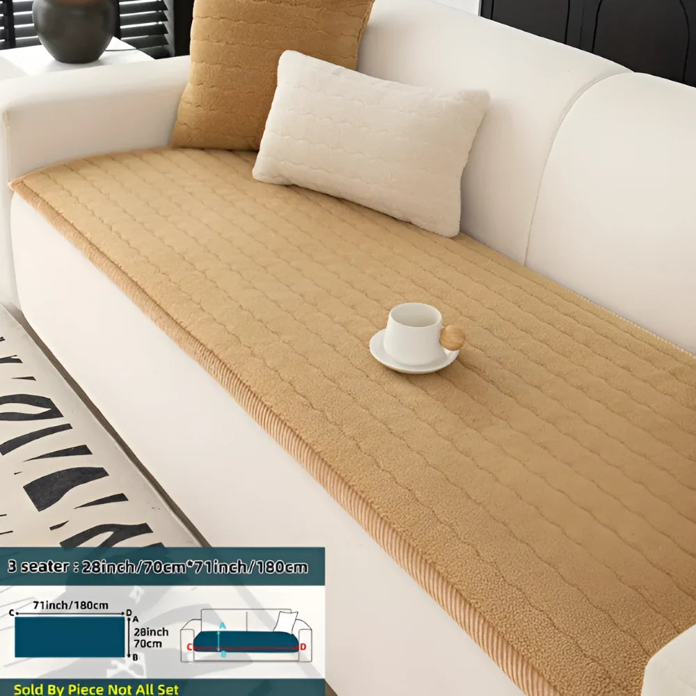 Sofa Protector Quilted Plush Non-Slip Back & Machine Washable