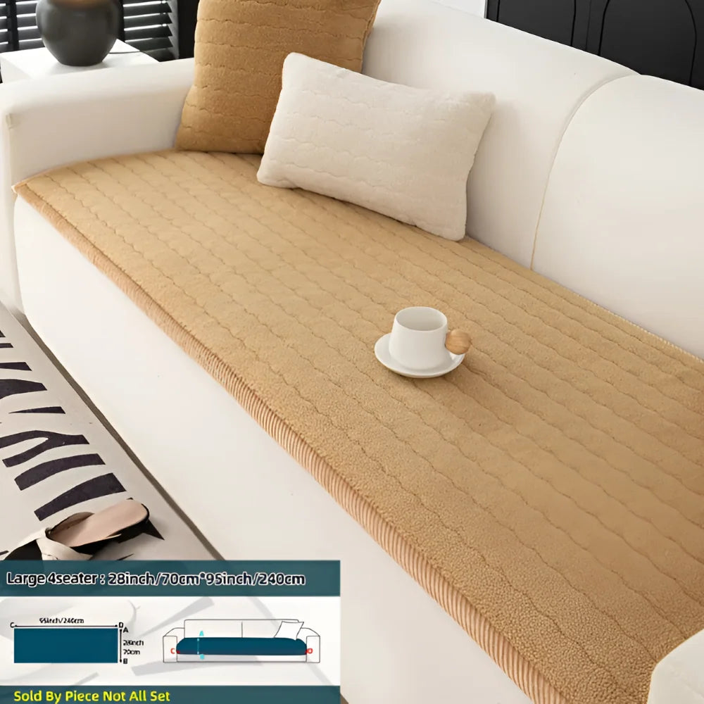 Sofa Protector Quilted Plush Non-Slip Back & Machine Washable