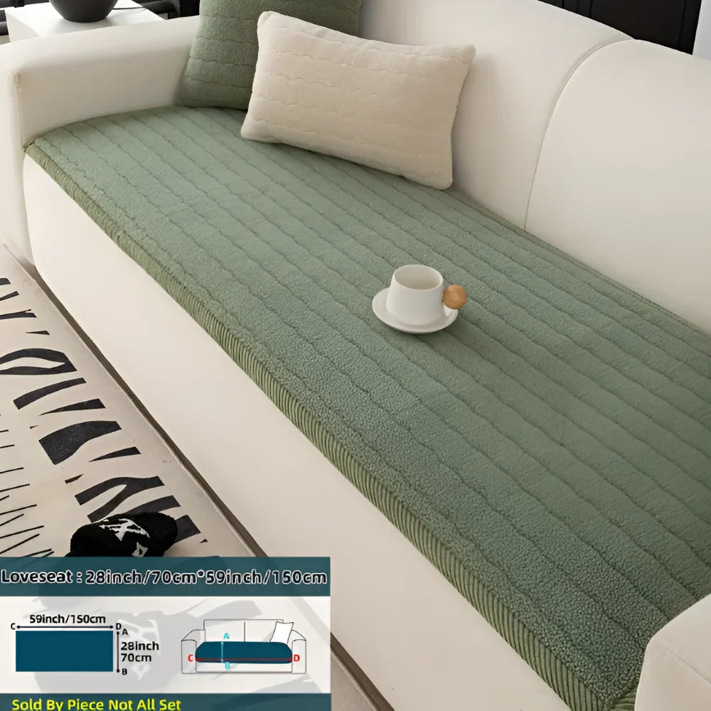 Sofa Protector Quilted Plush Non-Slip Back & Machine Washable