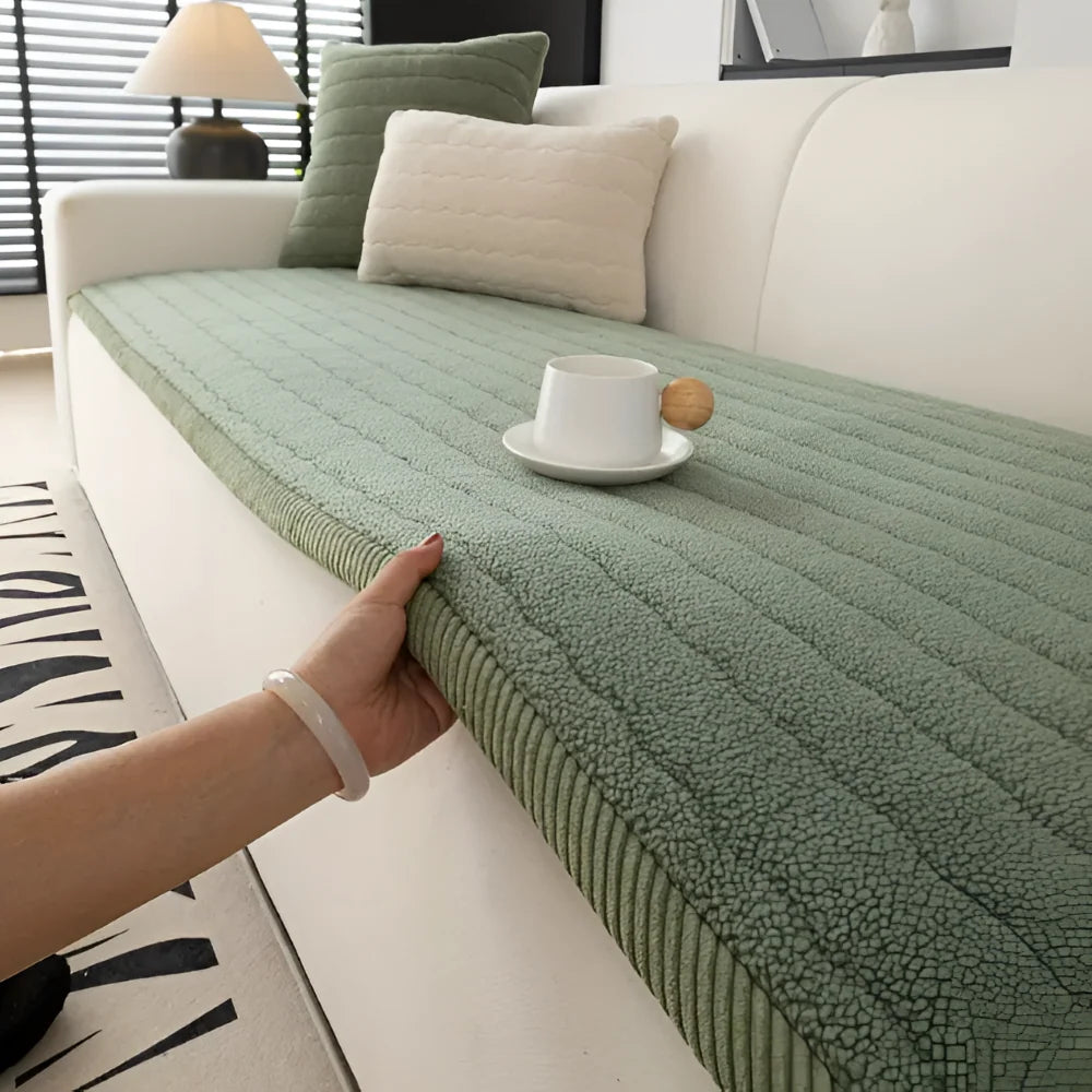 Sofa Protector Quilted Plush Non-Slip Back & Machine Washable