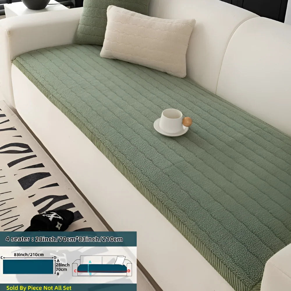 Sofa Protector Quilted Plush Non-Slip Back & Machine Washable