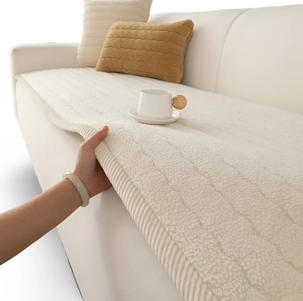 Sofa Protector Quilted Plush Non-Slip Back & Machine Washable