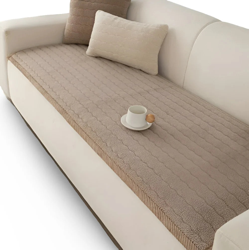 Sofa Protector Quilted Plush Non-Slip Back & Machine Washable