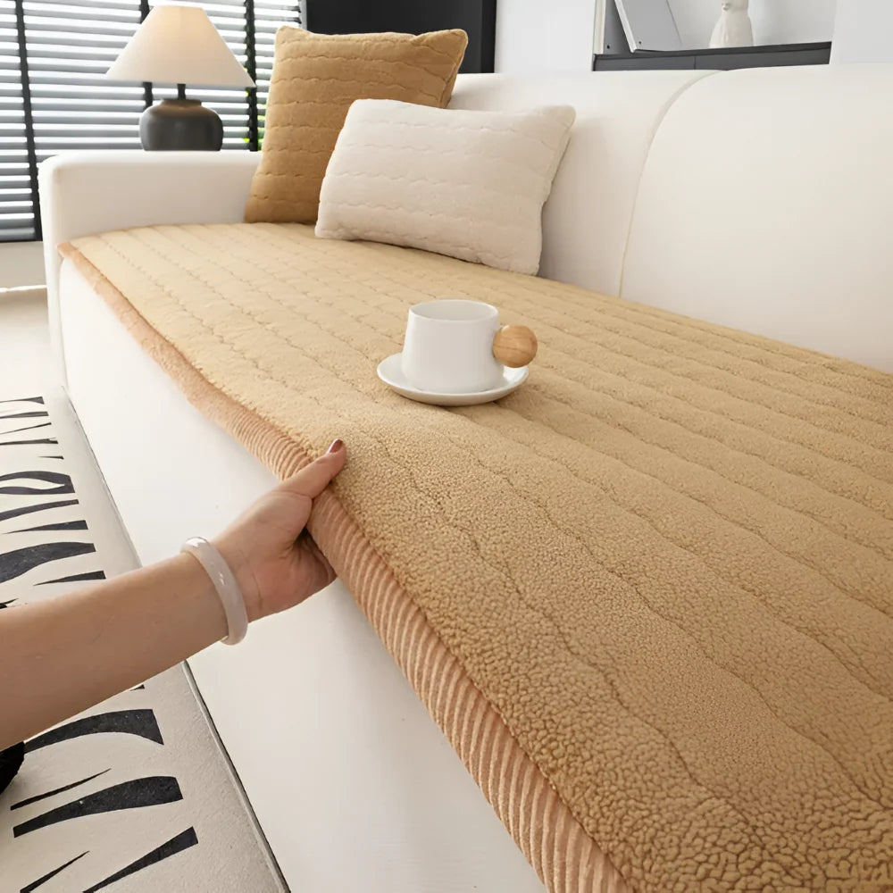 Sofa Protector Quilted Plush Non-Slip Back & Machine Washable