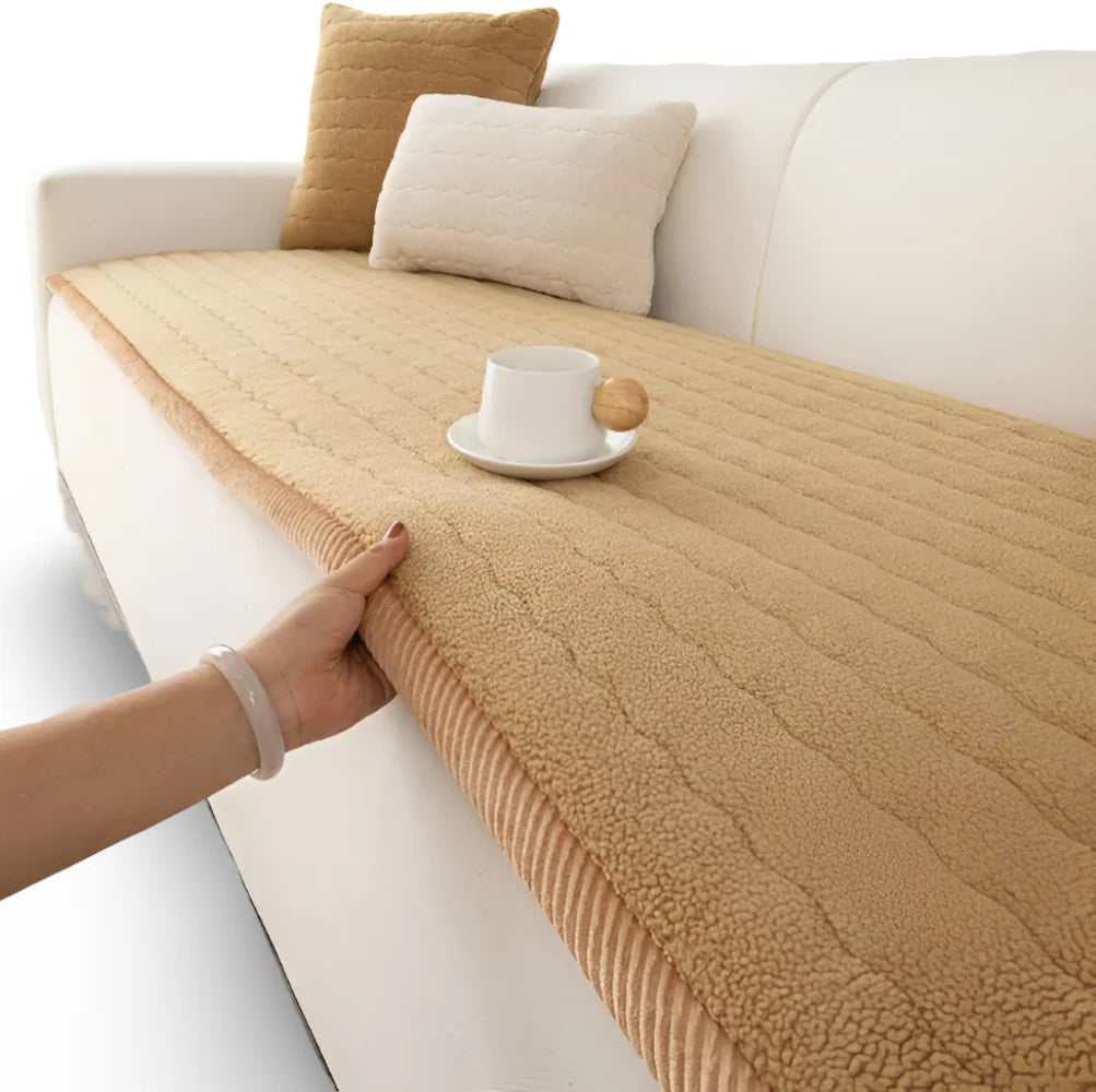 Sofa Protector Quilted Plush Non-Slip Back & Machine Washable