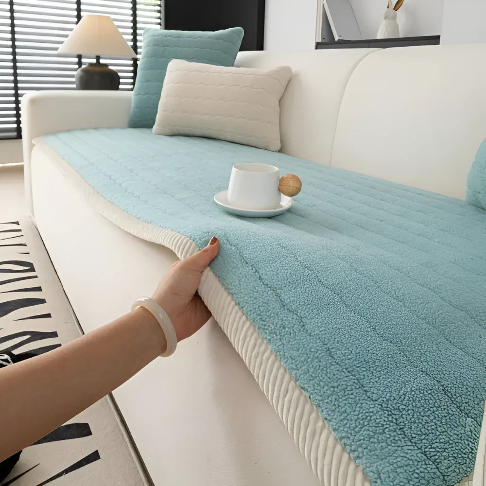 Sofa Protector Quilted Plush Non-Slip Back & Machine Washable