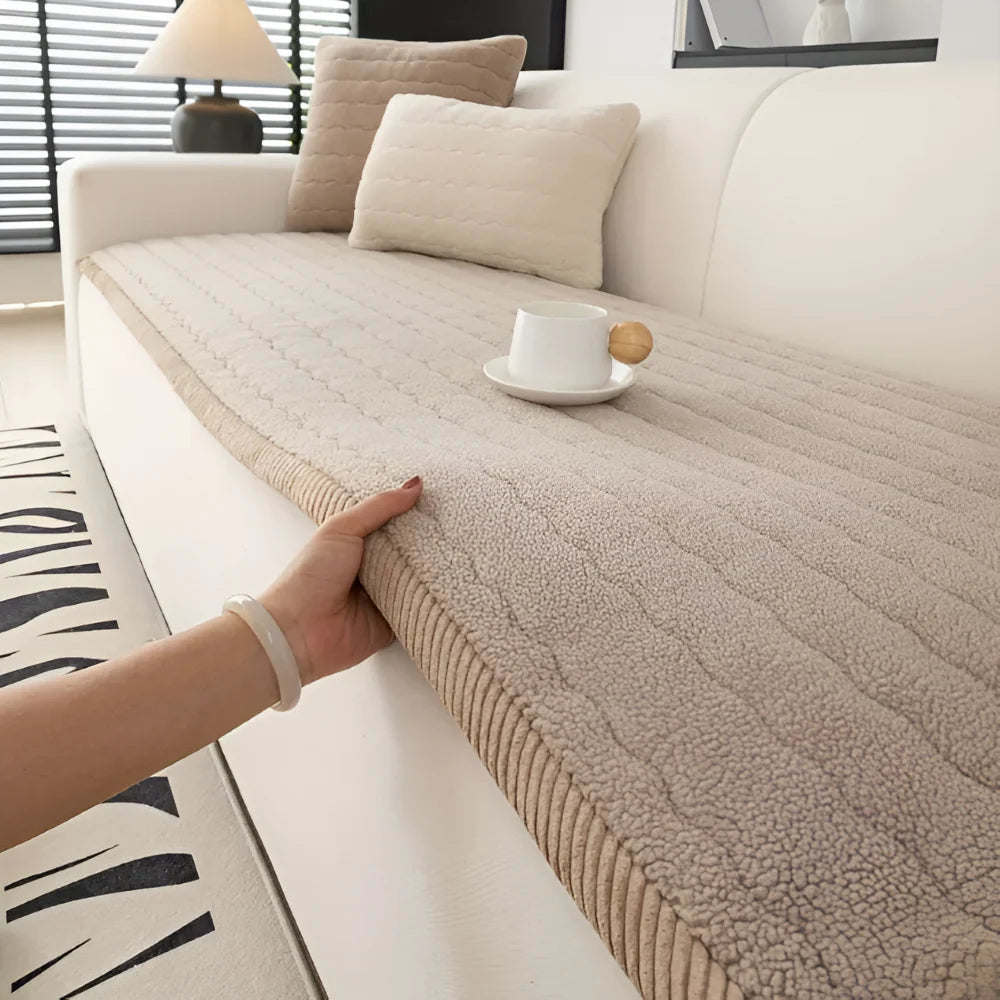 Sofa Protector Quilted Plush Non-Slip Back & Machine Washable