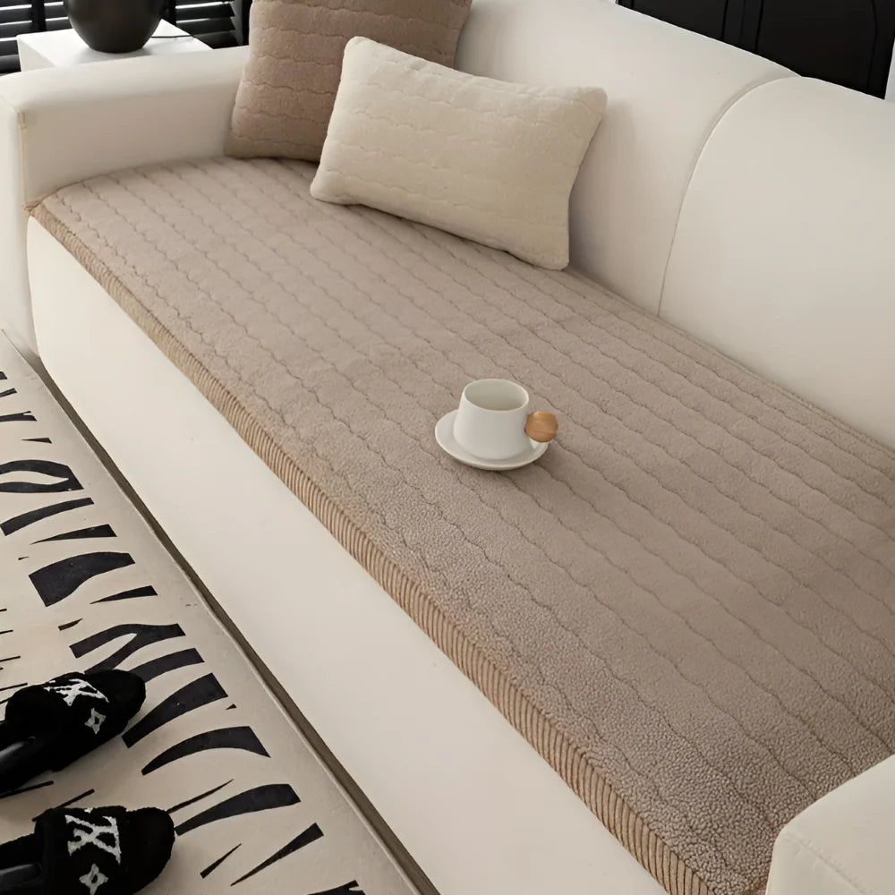Sofa Protector Quilted Plush Non-Slip Back & Machine Washable