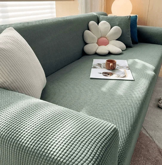 Sofa Protector Ribbed Jacquard Non-Slip & Machine Washable