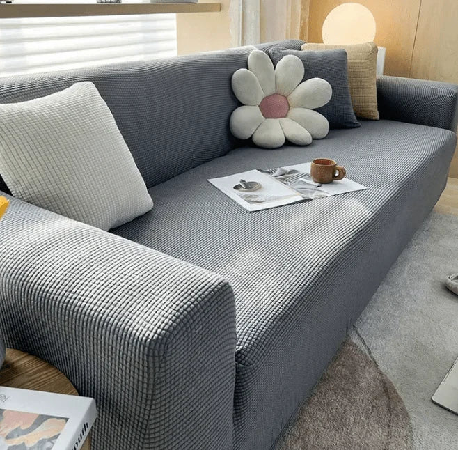 Sofa Protector Ribbed Jacquard Non-Slip & Machine Washable