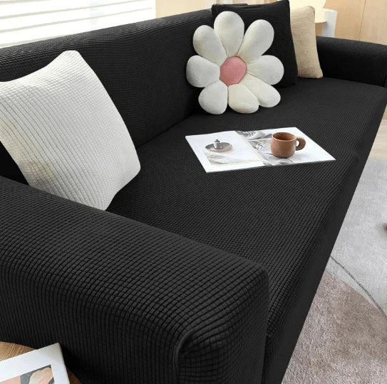 Sofa Protector Ribbed Jacquard Non-Slip & Machine Washable