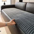 Sofa Seat Cover Quilted Corduroy Microfiber Piped Edges