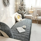 Sofa Seat Cover Quilted Microfiber Non-Slip & Piped Edge