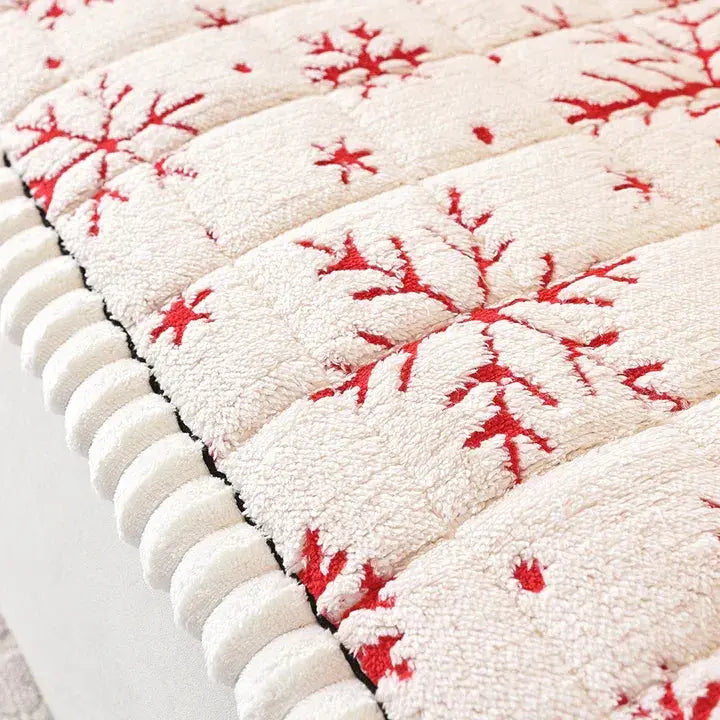 Sofa Slipcover Snowflake Pattern High-Density Woven Stretch Fit