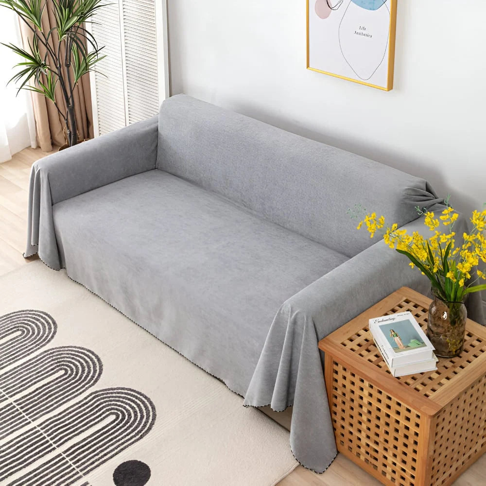 Sofa Throw Water-Resistant Velour-Polyester Non-Slip