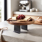 Sofa Tray Clip-On Solid Wood Walnut Finish