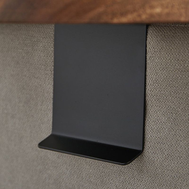 Sofa Tray Table Solid Wood Clip-On Walnut Finish