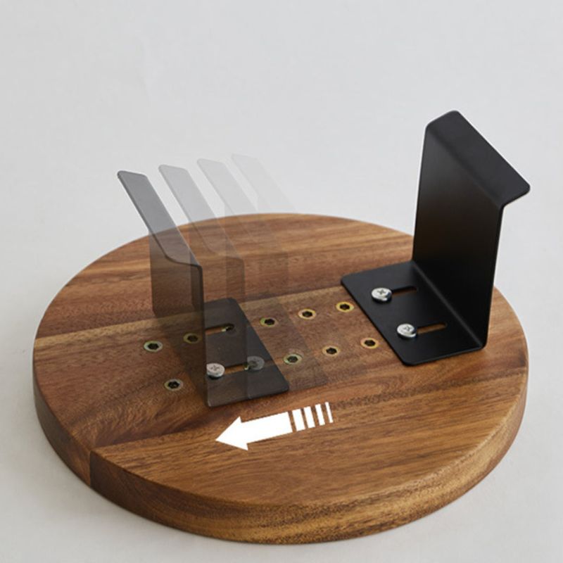 Sofa Tray Table Solid Wood Clip-On Walnut Finish