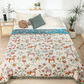 Soft 4-Layer Cotton Reversible Blanket (Tassel Trim)