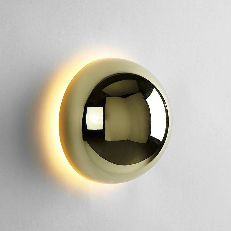 Soft Ambient Metal & Glass Wall Sconce (Hardwired)