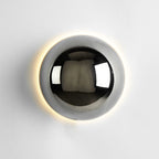 Soft Ambient Metal & Glass Wall Sconce (Hardwired)