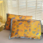 Soft Breathable Cotton Ginkgo Leaf Embroidered Pillowcases (Set of 2)