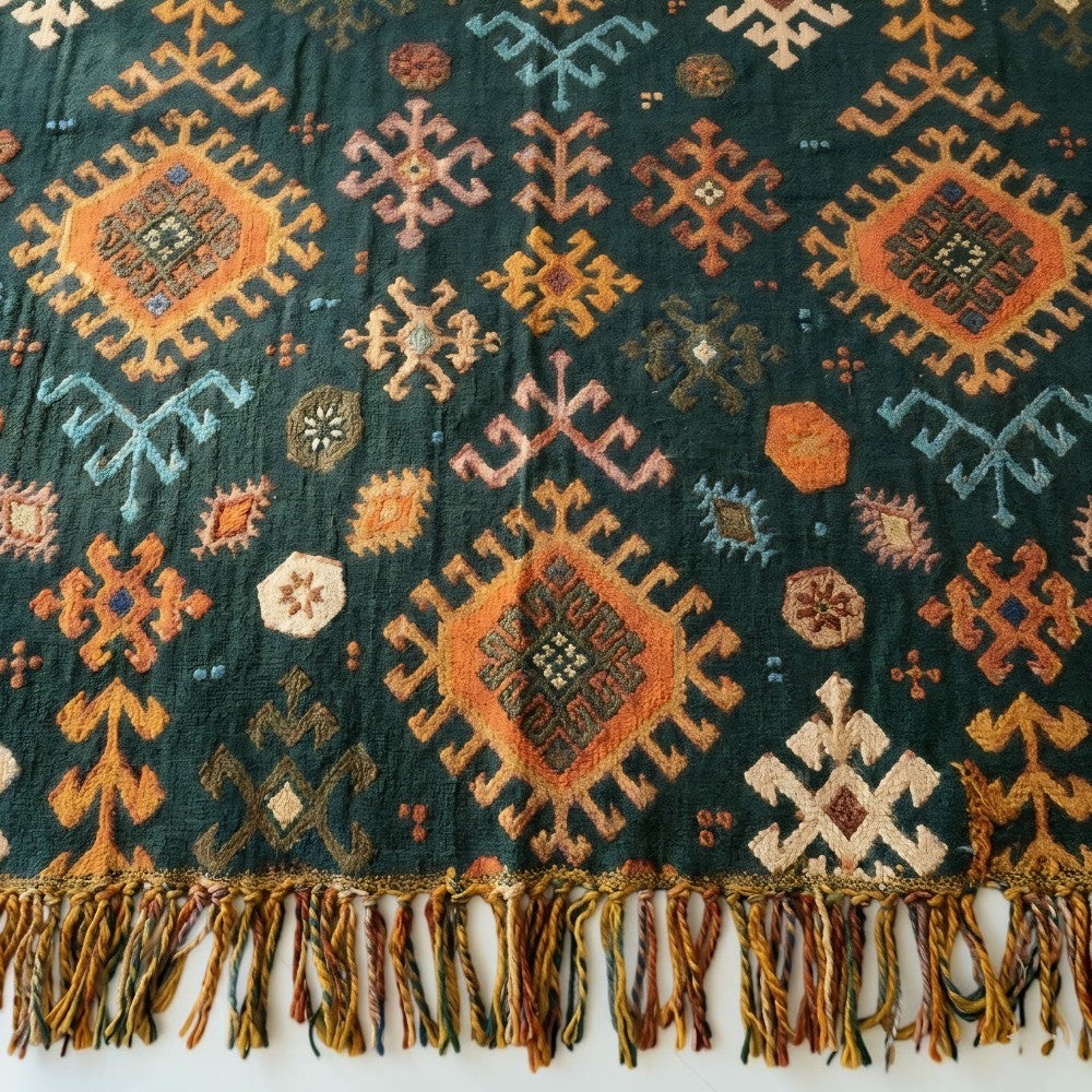 Soft Breathable Cotton Reversible Throw Blanket