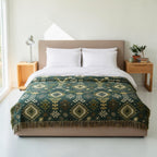 Soft Breathable Cotton Reversible Throw Blanket