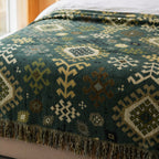 Soft Breathable Cotton Reversible Throw Blanket