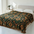 Soft Breathable Cotton Reversible Throw Blanket