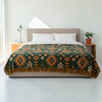 Soft Breathable Cotton Reversible Throw Blanket