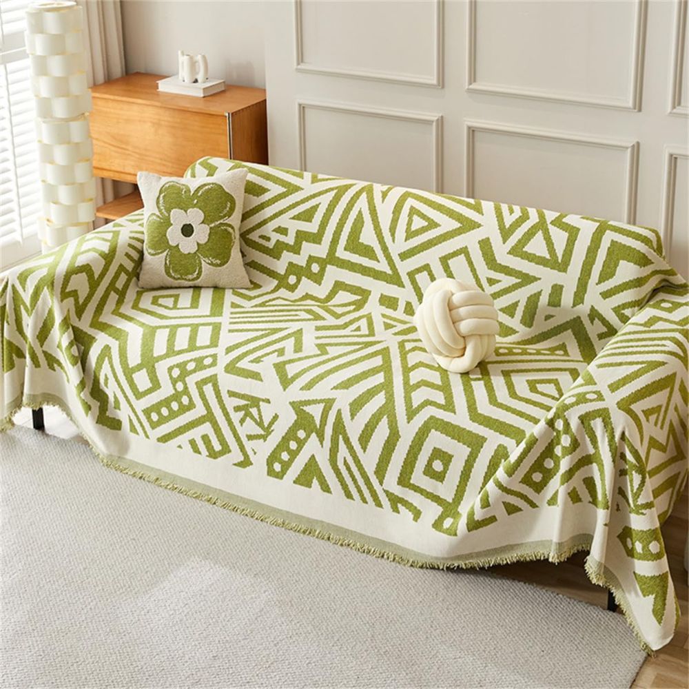 Soft Chenille Reversible Triangle Sofa Cover (Machine Washable)
