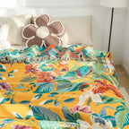 Soft Cotton Tropical Print Throw