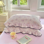 Soft Gauze Ruffled Lace Pillowcases (Set of 2)