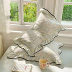 Soft Gauze Ruffled Lace Pillowcases (Set of 2)