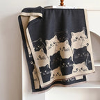 Soft Microfiber Cat Jacquard Pashmina Scarf (Generous Size)