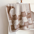 Soft Microfiber Cat Jacquard Pashmina Scarf (Generous Size)