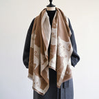 Soft Microfiber Cat Jacquard Pashmina Scarf (Generous Size)