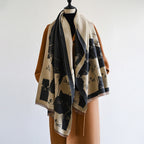 Soft Microfiber Cat Jacquard Pashmina Scarf (Generous Size)