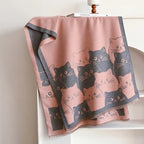 Soft Microfiber Cat Jacquard Pashmina Scarf (Generous Size)